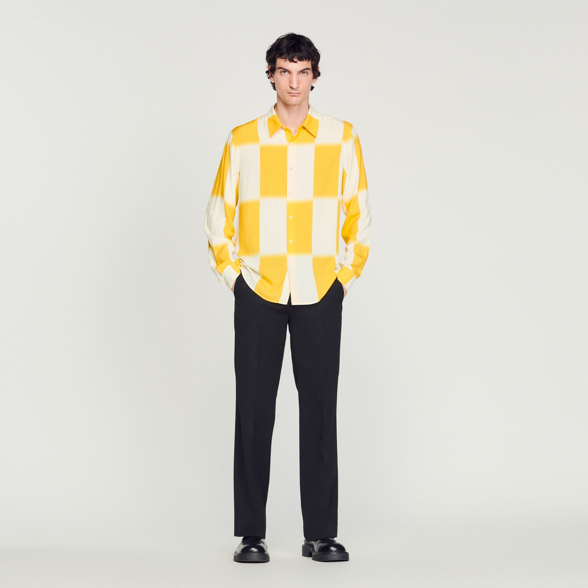 Chemise fluide imprime carreaux