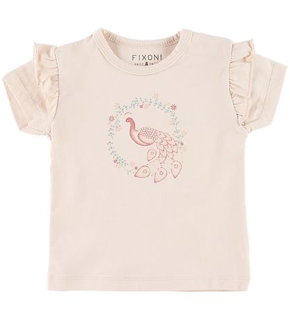 Fixoni T-Shirt - Puder m. Pfau