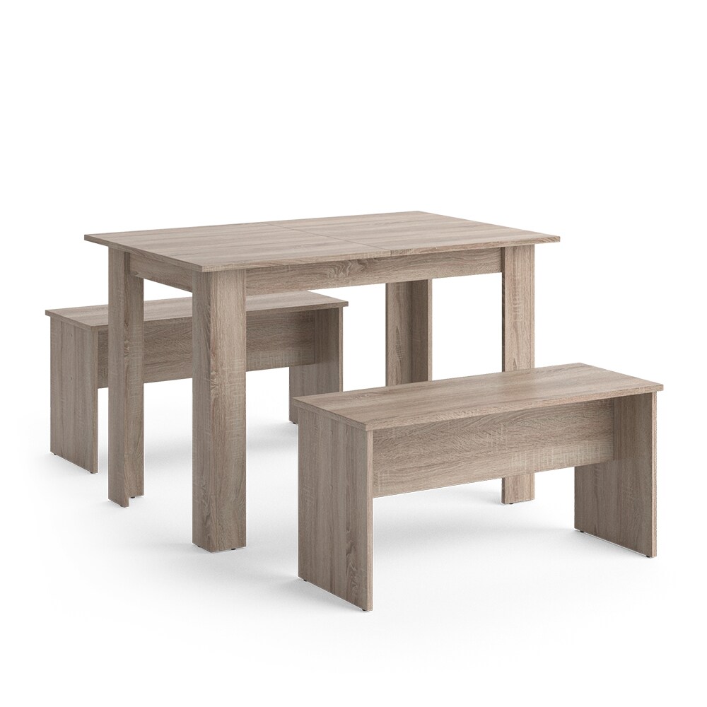 Vicco Tischgruppe Sitzgruppe Esszimmer Sentio Esstisch Sitzbank Sonoma 110 cm