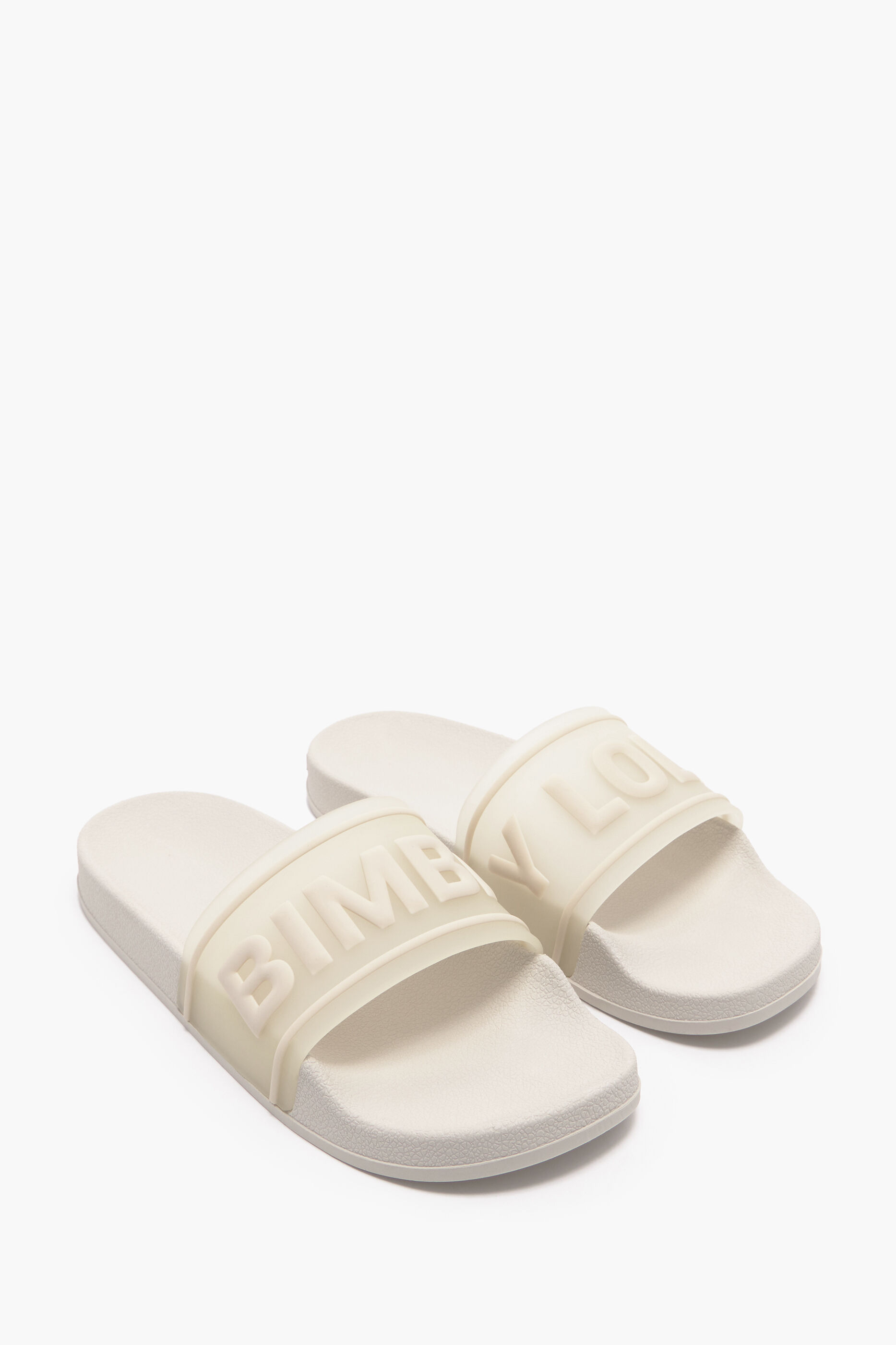 Chinelo branco com logo