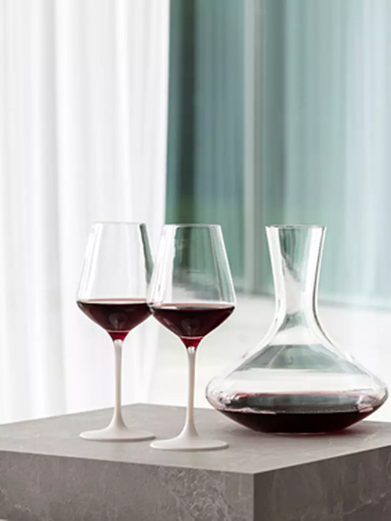 VILLEROY & BOCH Rotweinglas 4er Set MANUFACTURE ROCK BLANC GLAS weiss
