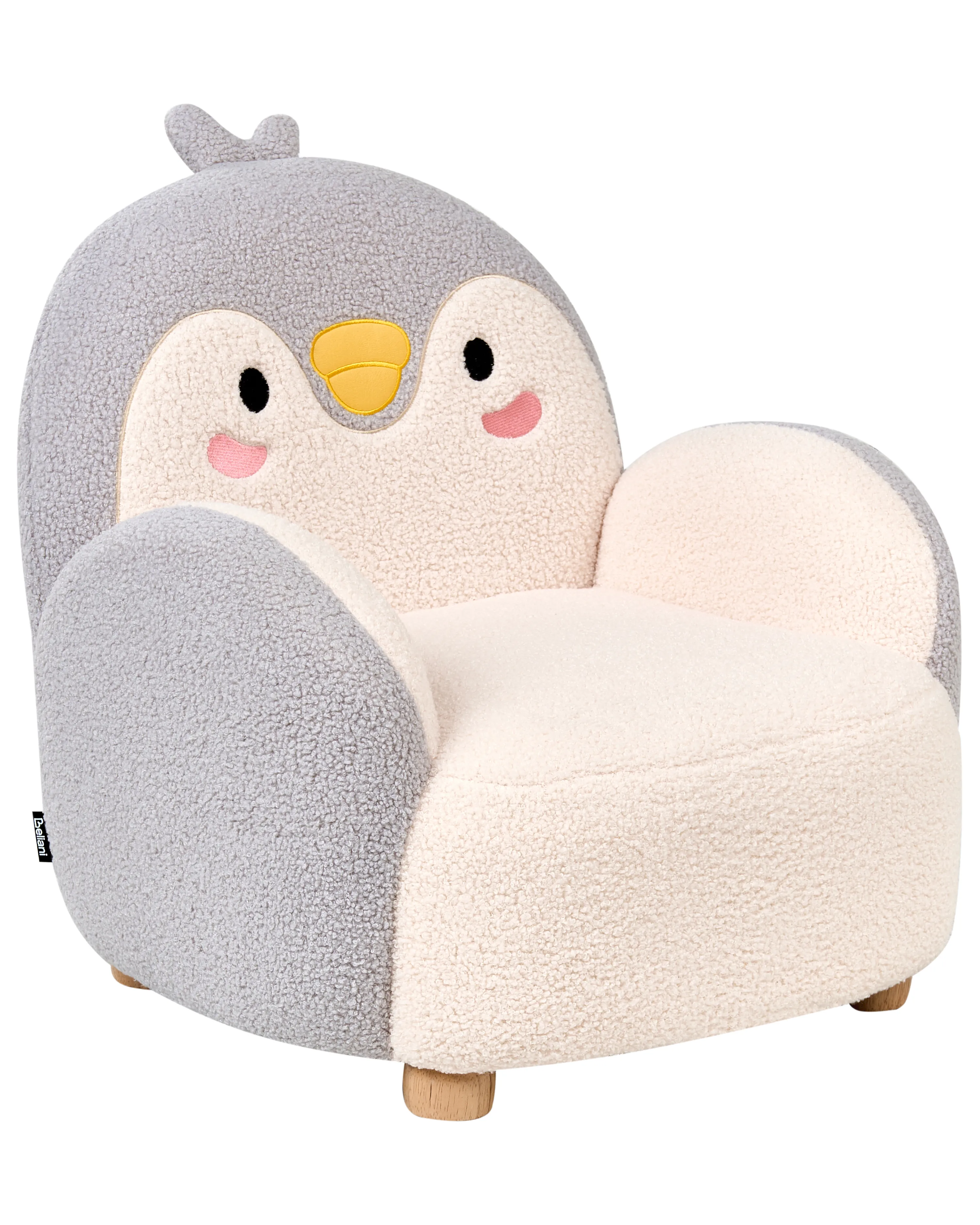 Kinderfauteuil Pinguïn FYN Bouclé Grijs