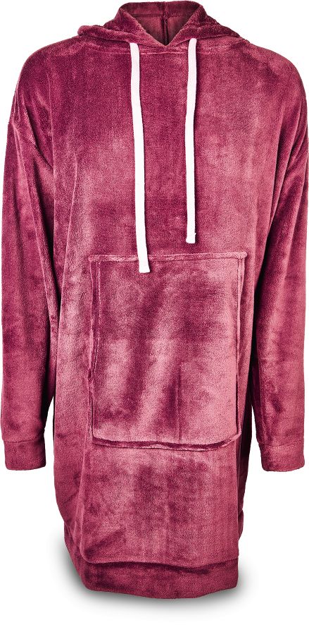 Oversize Kuschelhoodie - Damen, beere