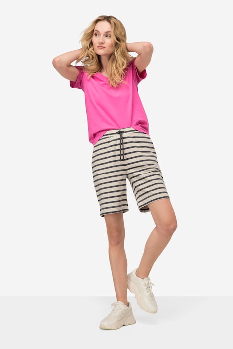 Jogging-Shorts, Sweat, Streifen, Elastikbund