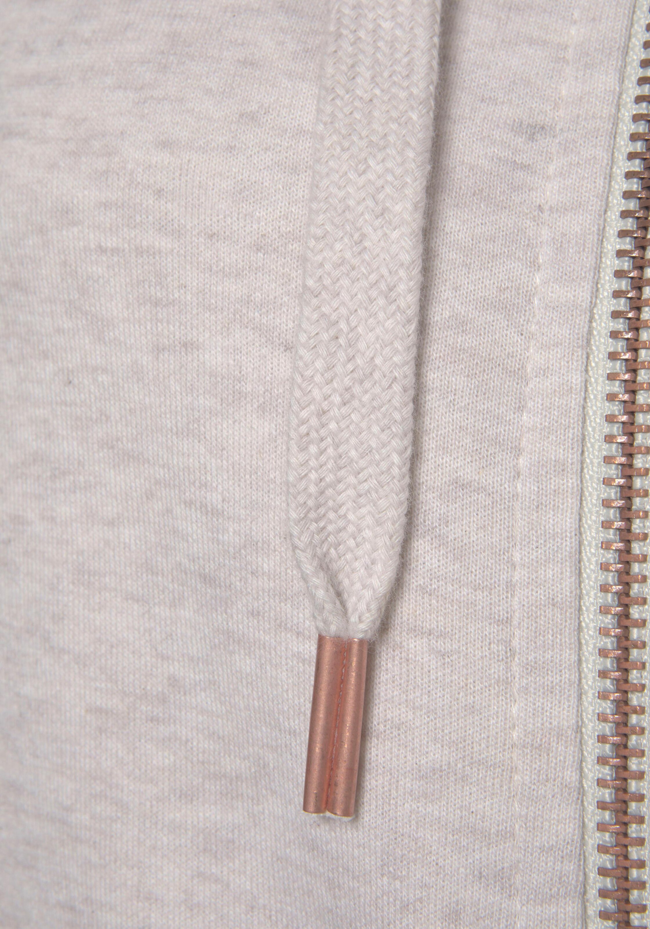 Sweatjacke in beige-meliert