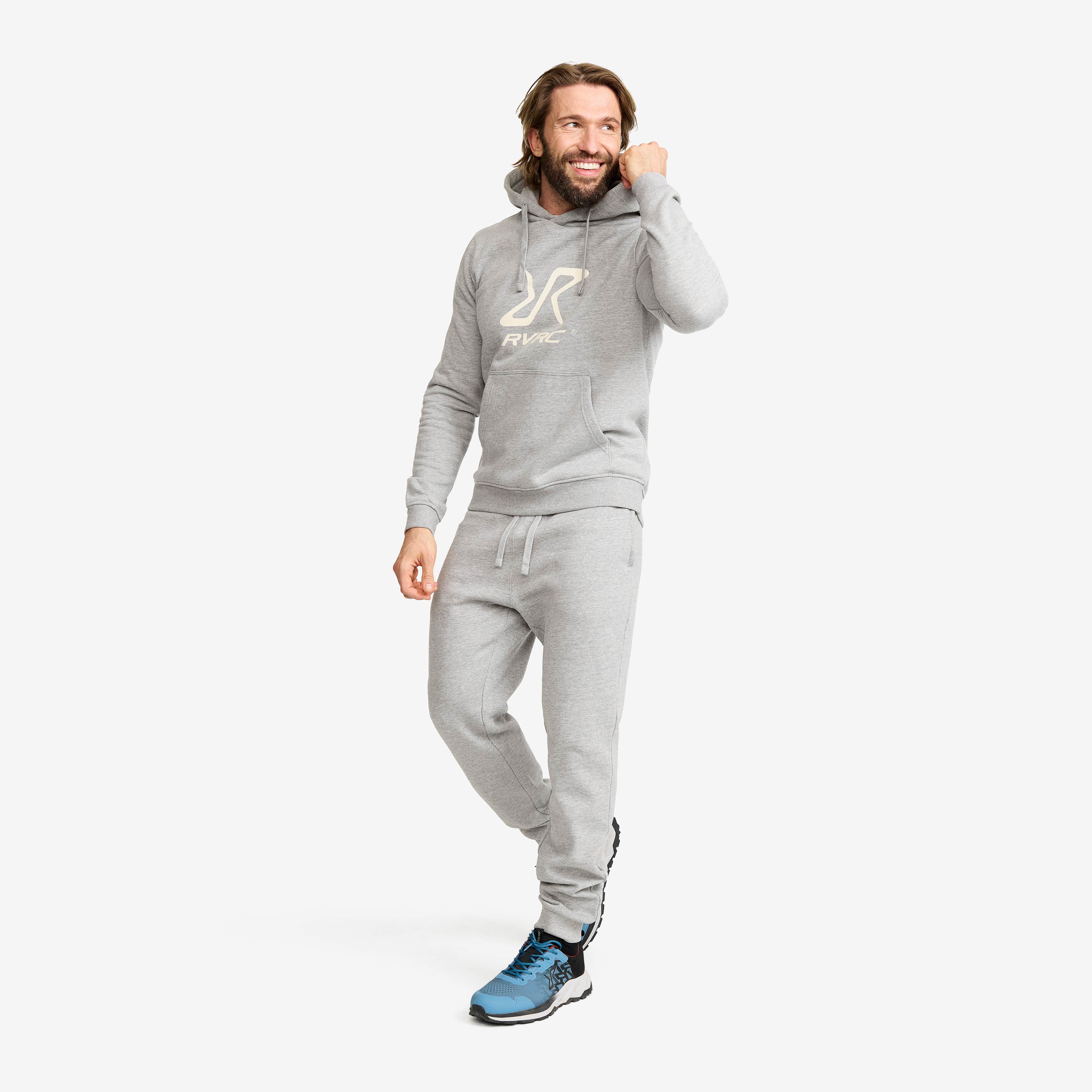 RVRC Hoodie Herre Grey Melange/Oatmeal