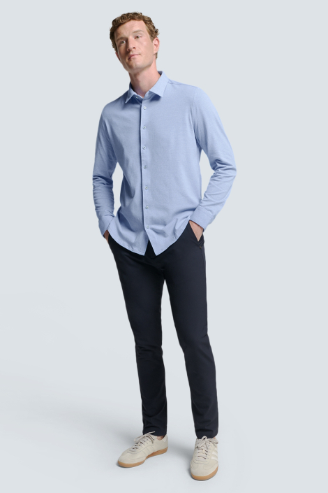 NO-EXCESS blauwe heren overhemd