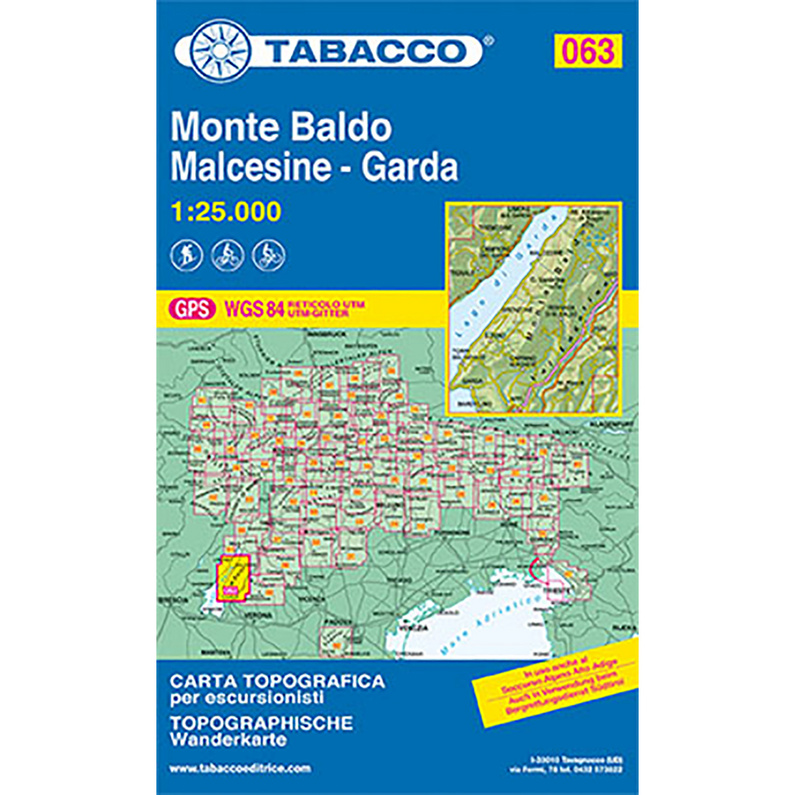 Tabacco Monte Baldo - Malcesine - Garda 063 Wanderkarte