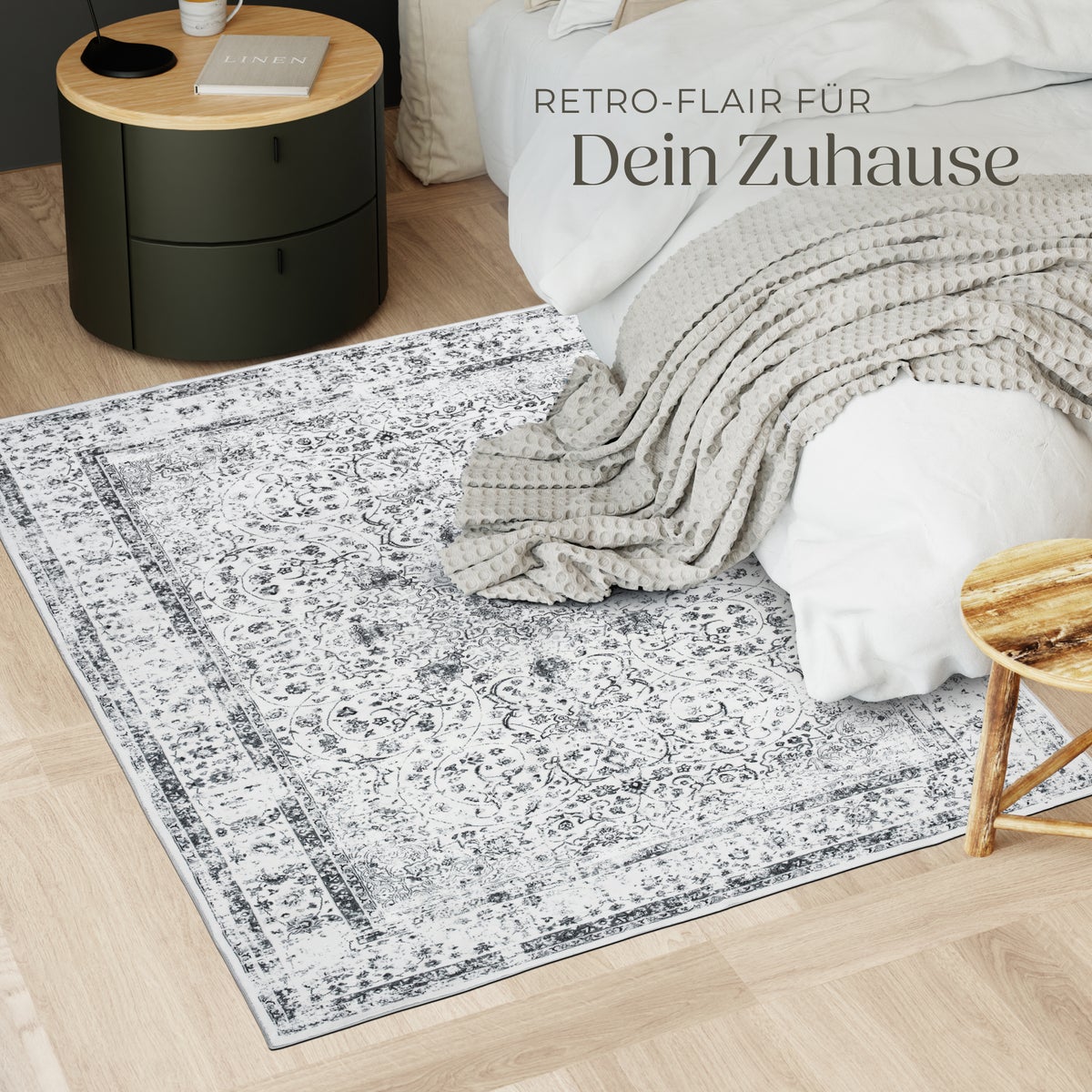 Vintage design tapijt tectake Aliya, diverse maten, antislip achterkant