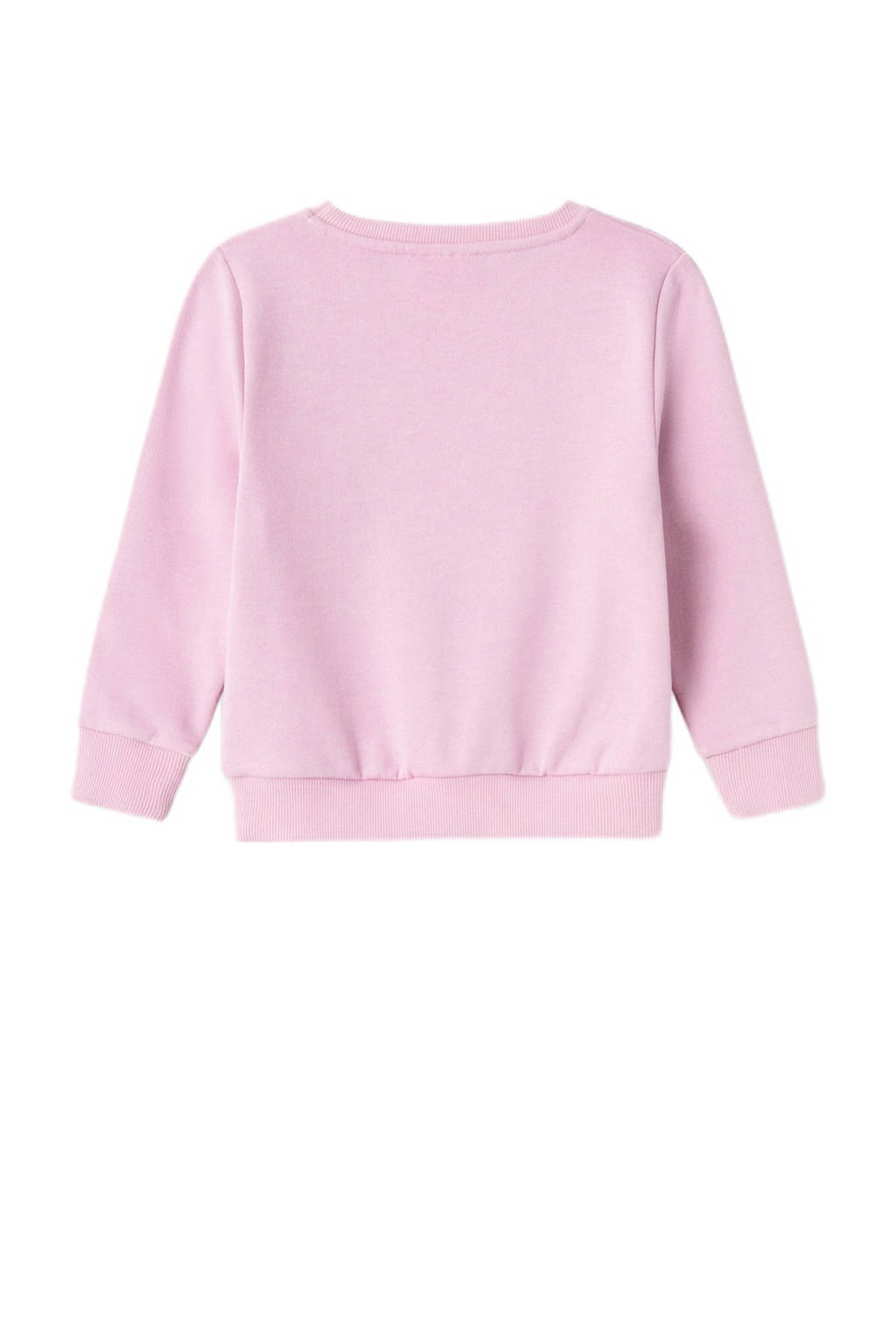 NAME IT sweater NMFKATLA met printopdruk en borduursels roze