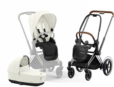 Cybex e-Priam Duovogn, Off White/Chrome Brown
