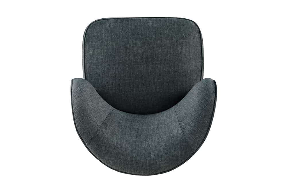 Drehbarer Design Sessel GATSBY petrol Samt 360°