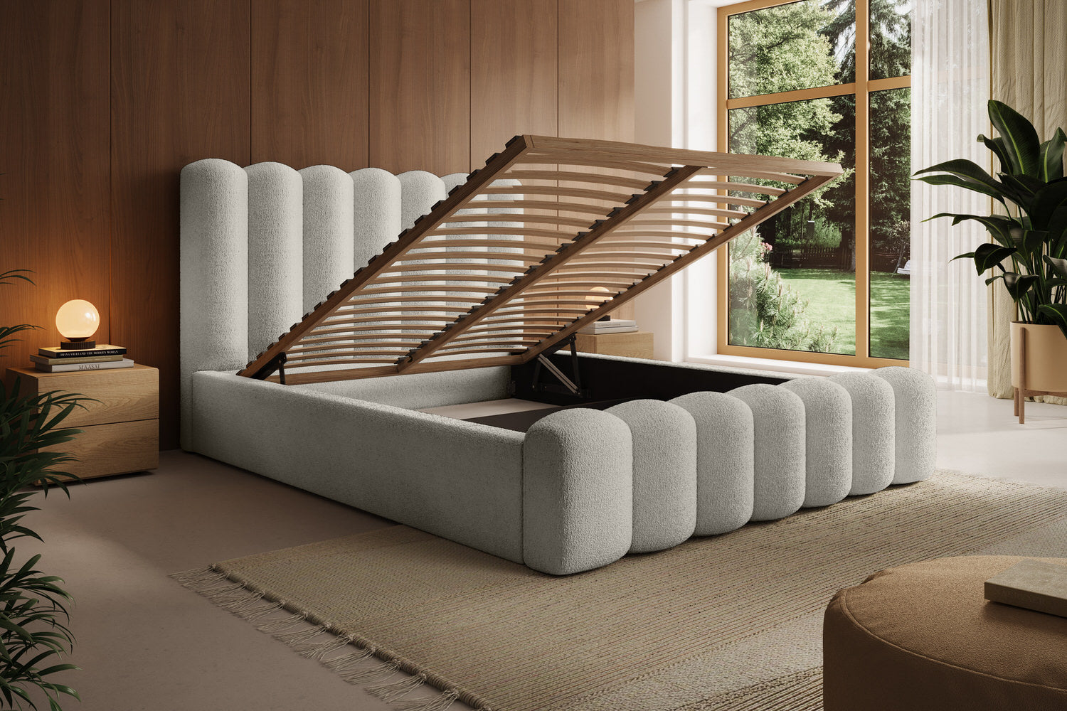 Trae Mobler Amore 180 x 200 cm Gestoffeerd Bed Beige