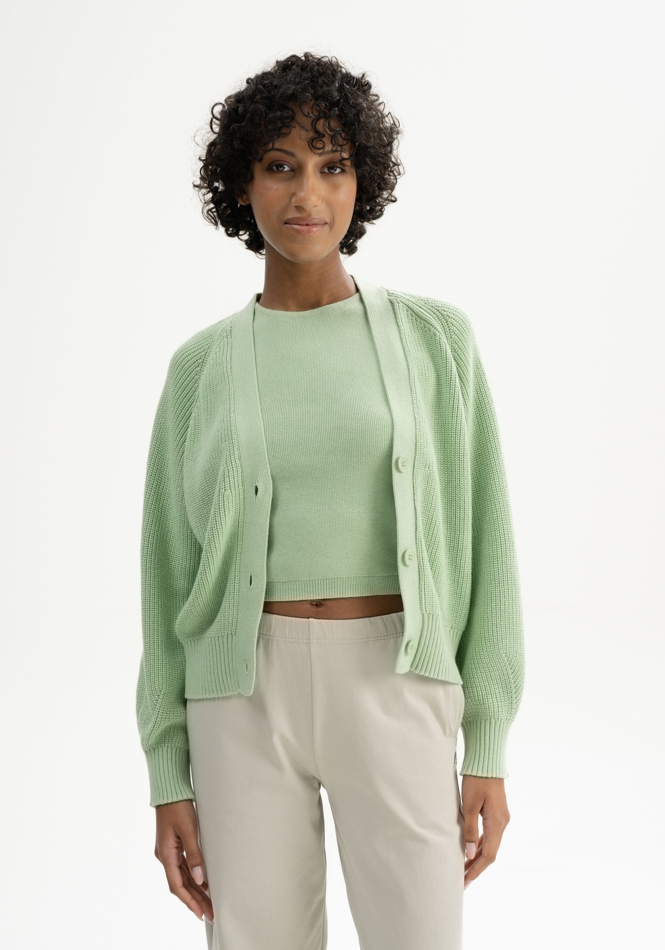 Mela Rippstrick Cardigan Bhuma Spring Melange