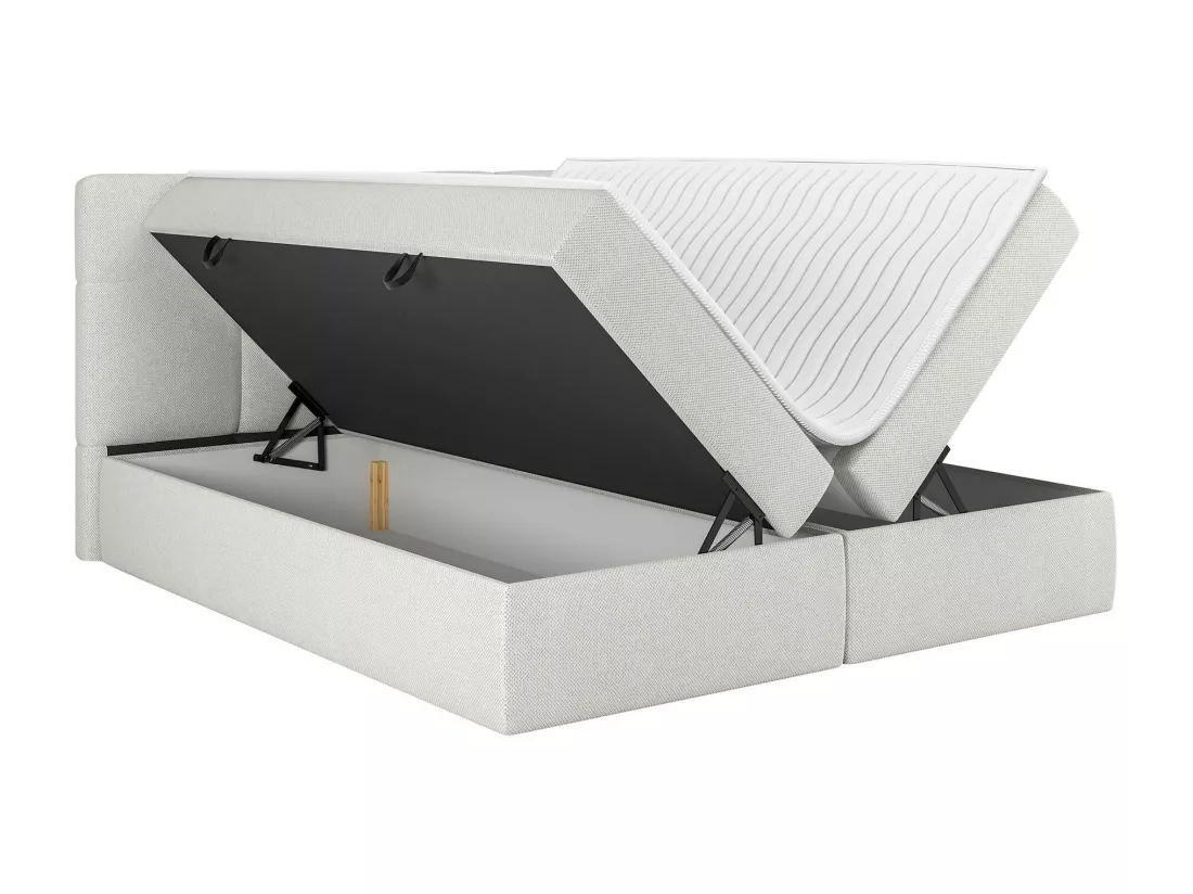 Lit continental ComfiDream 187, Double, Continental, Brun clair, 160x200, Tapisserie,