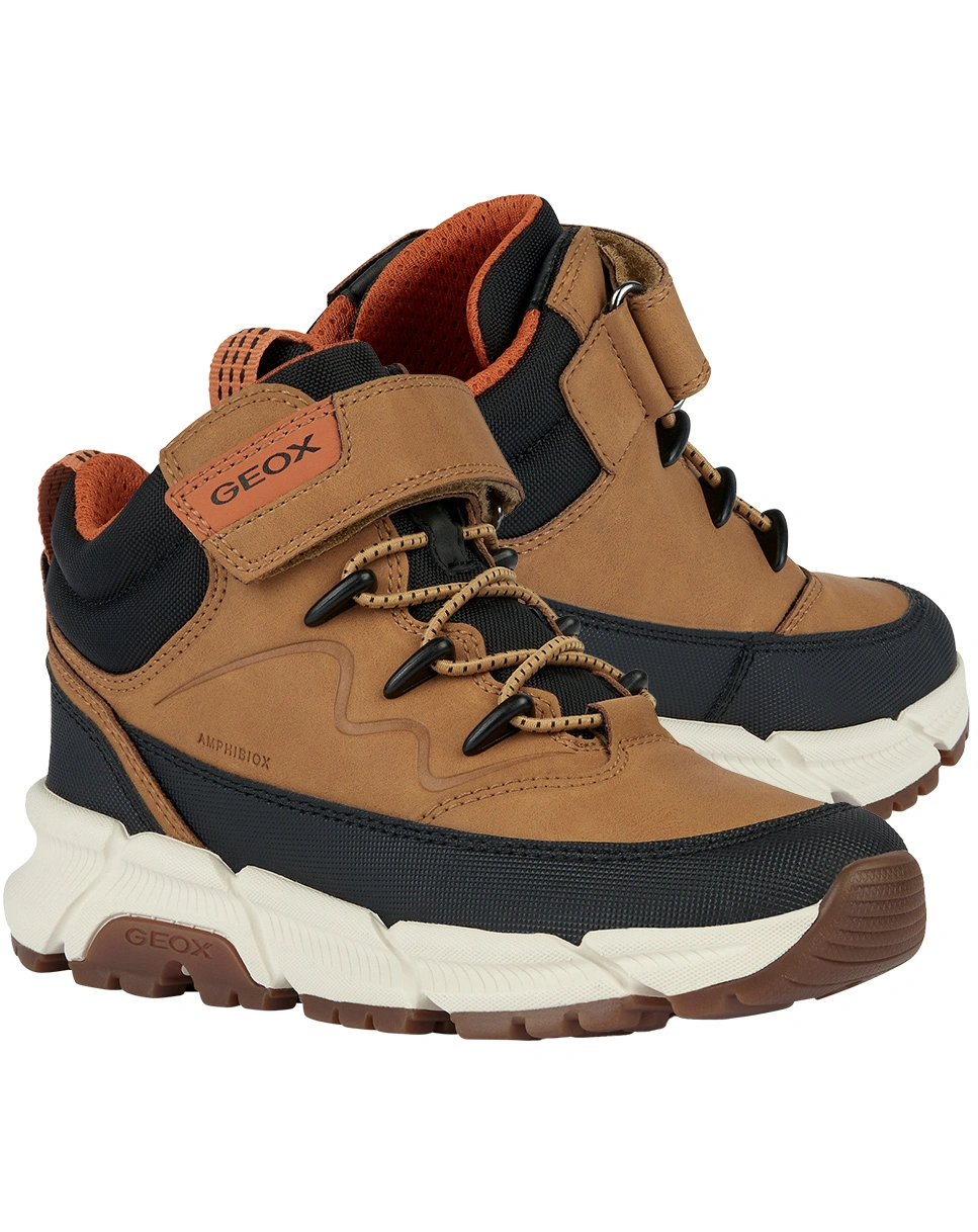 Schnür-Boots J FLEXYPER PLUS in dark yellow/black