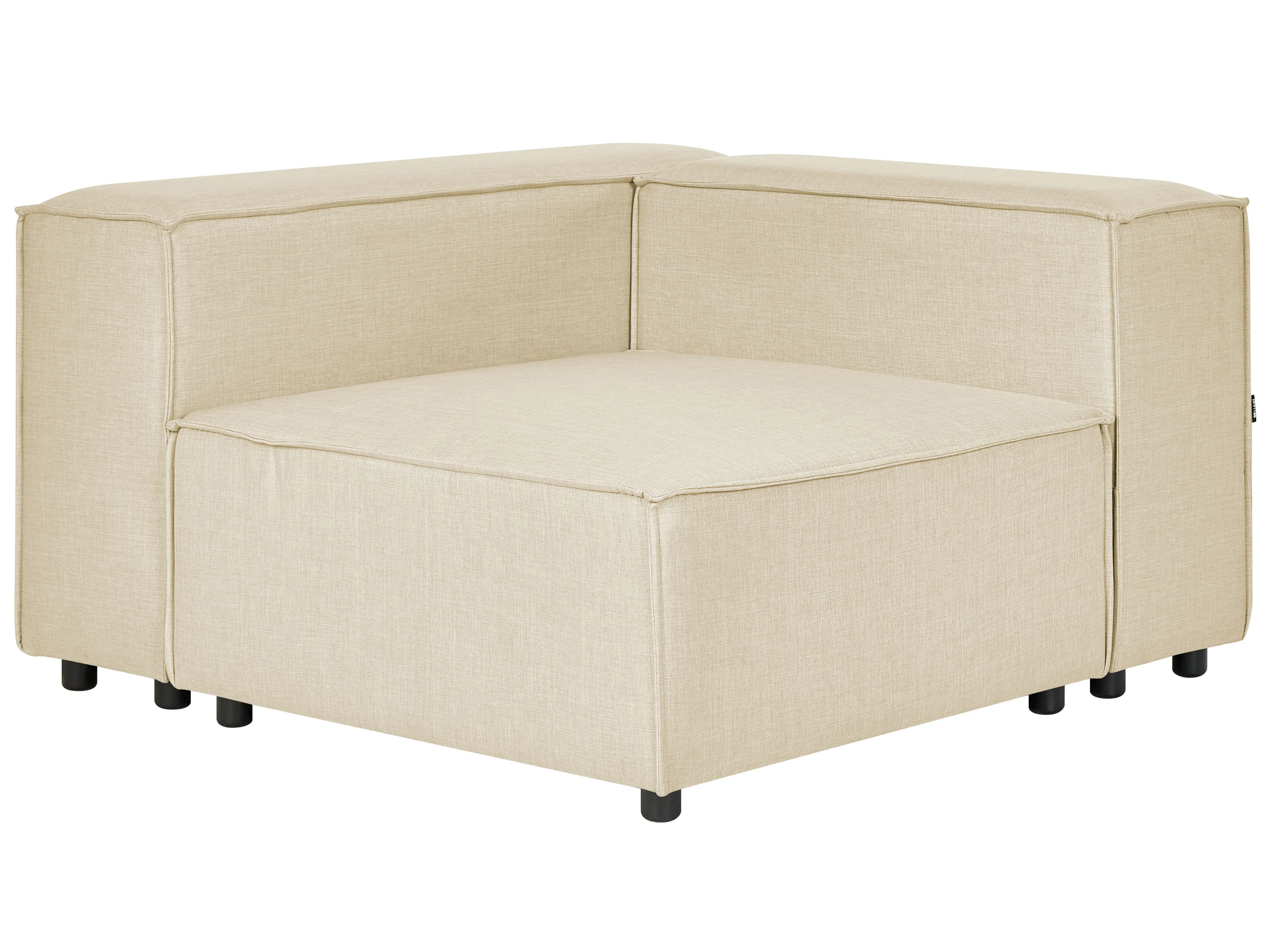 Modulaire hoekbank 3-zits APRICA Kunstlinnen Beige rechtszijdig