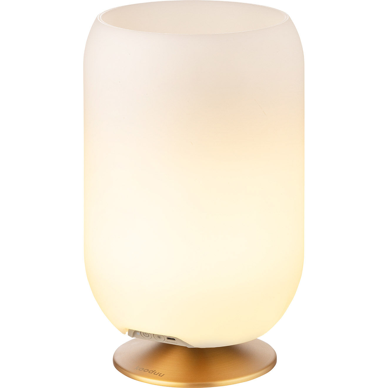 Kooduu Lampe Enceinte Bluetooth sans fil Atmos par Jacob Jensen Design laiton - 21.5x21.5x35.3 cm