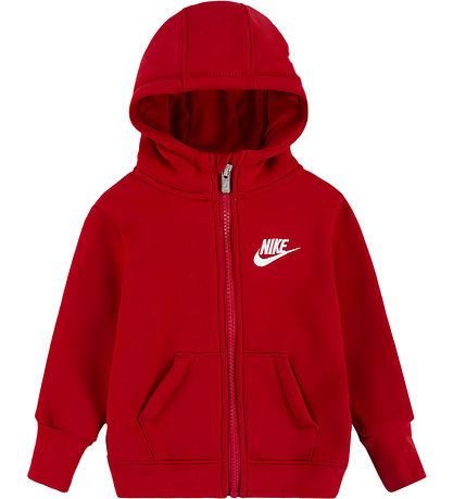 Nike Sweatset - Cardigan/Jogginghosen - Turnhalle Rot