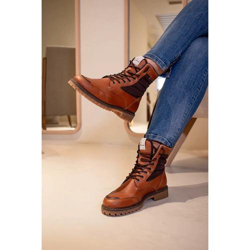Beflamboyant - CHOCOLATE COCO HIGH TOP VEGAN BOOTS Marrón
