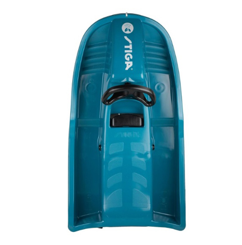 (95cm) Snowpower Bio Winter Ski Bob Schlitten mit Lenkrad und Bremse (7471-2226-00) - Aqua
