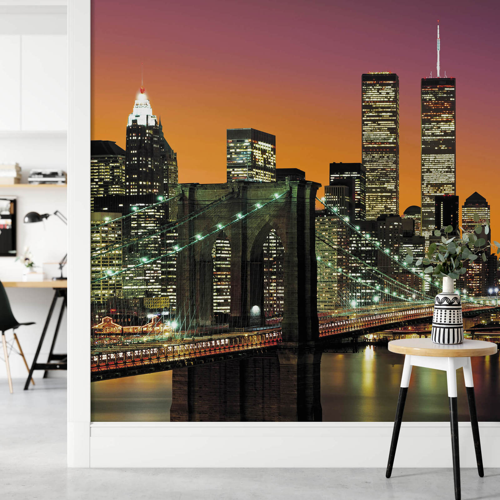 Fototapete DESIGNWALLS 2.0 - schwarz-orange - New York - 2,5 Meter