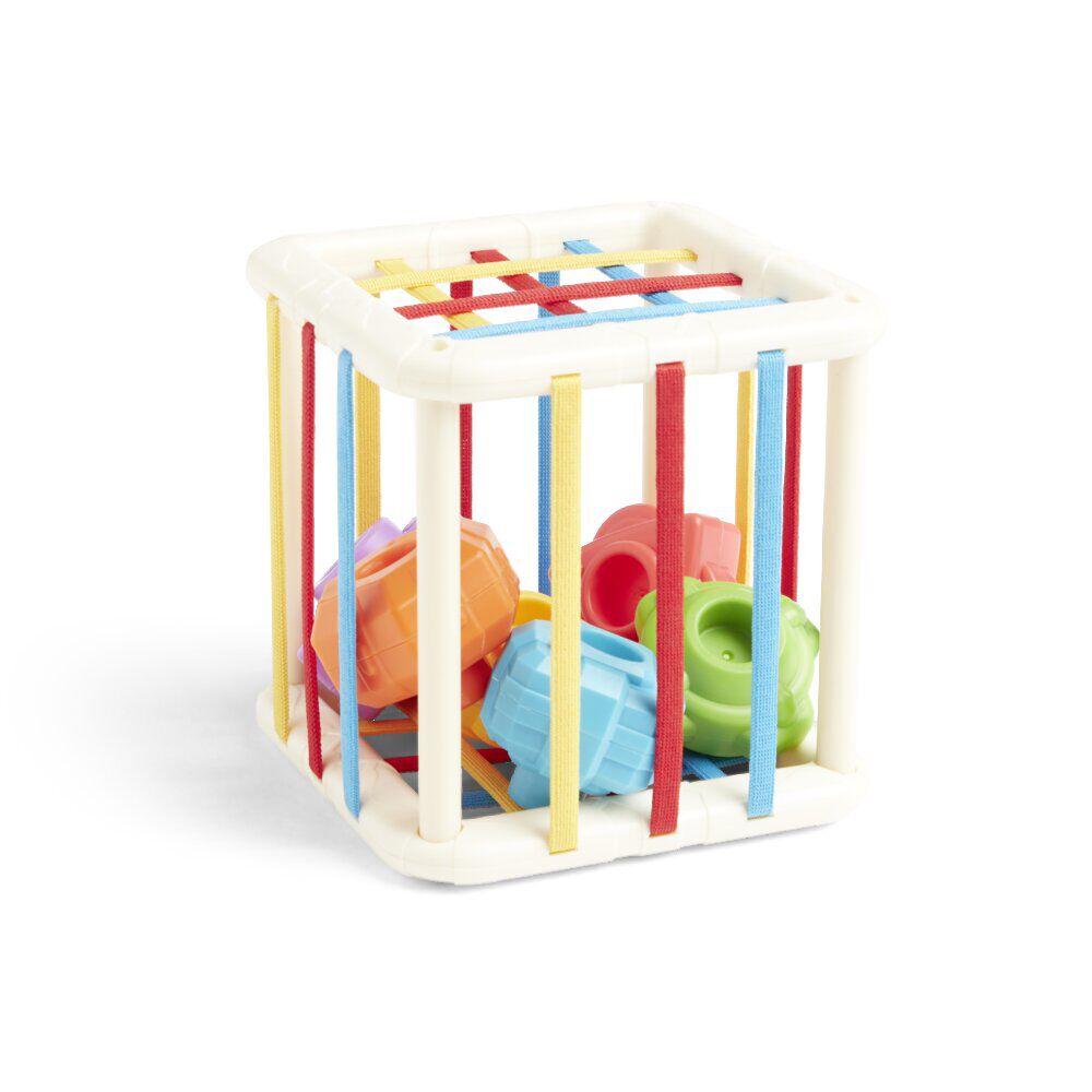 Jeu de motricité fine cube et formes 6 pièces 11x11x11cm