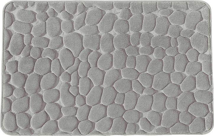 Tapis de bain antidérapant à mémoire de forme 50x80 cm, perle, Levasseur Mineral
