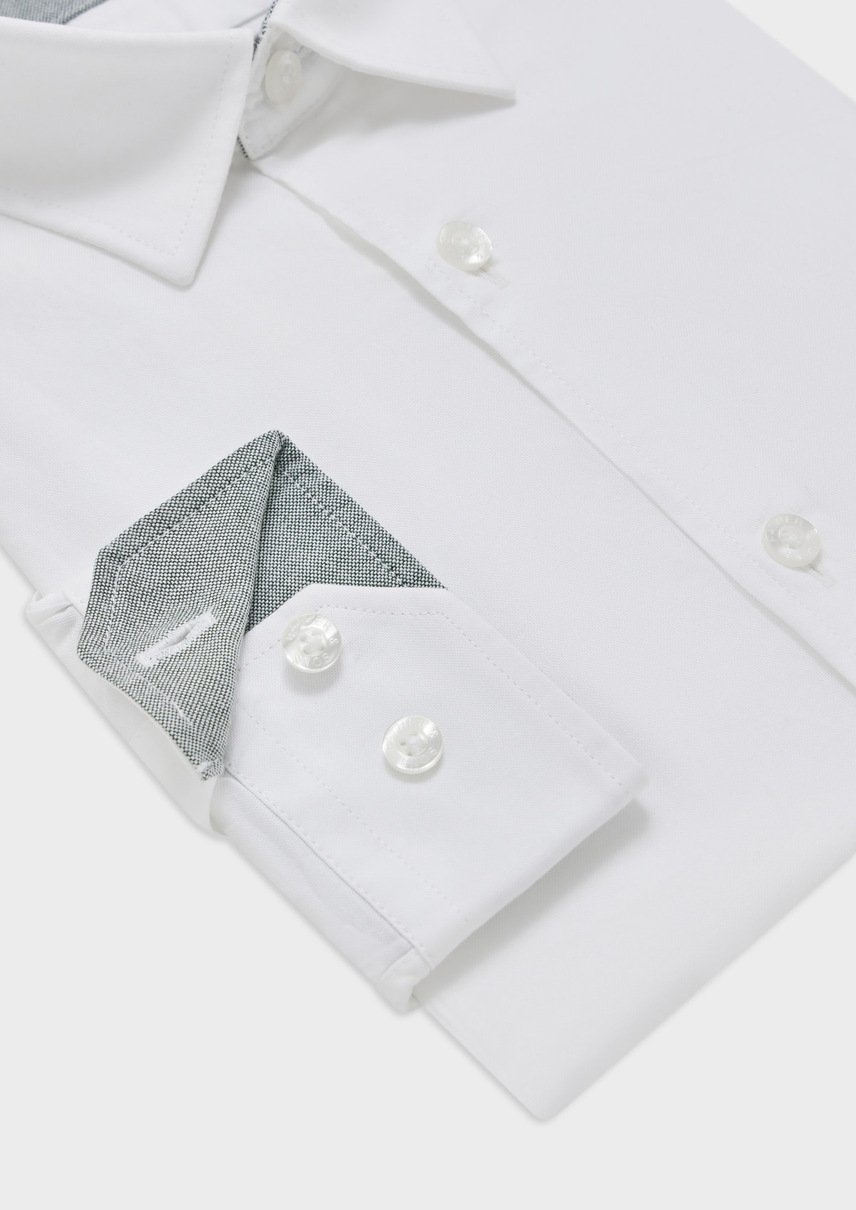 Chemise sport Slim en coton oxford uni blanc