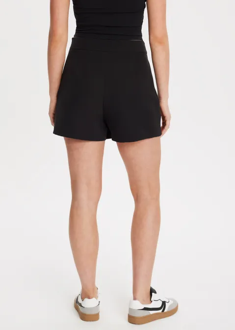 Clean skort met overslag zwart (ZWART)