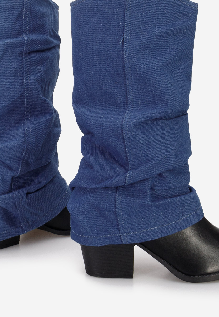 Bottes à talon carré marine Verta V2