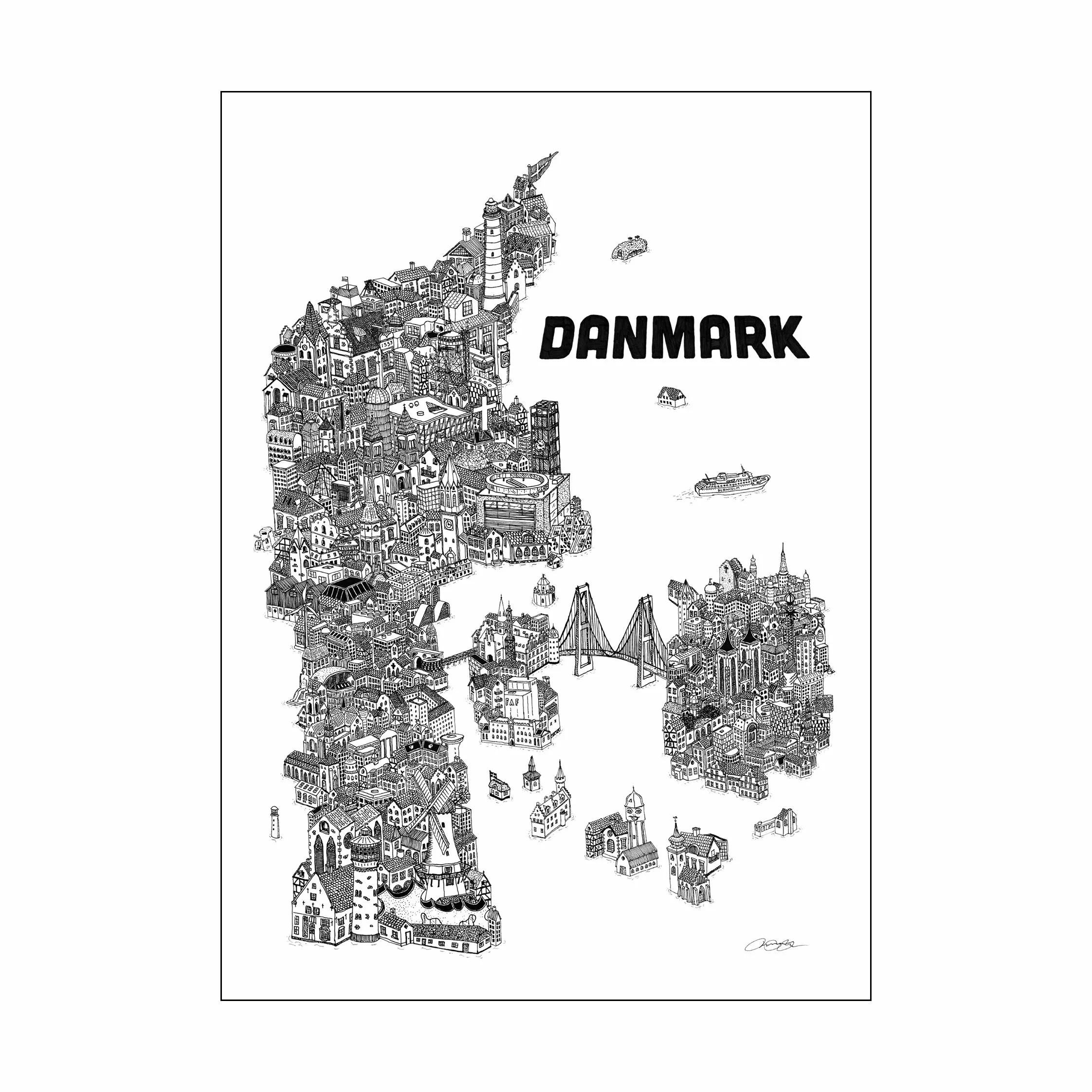 Poster&Frame plakat - Danmark
