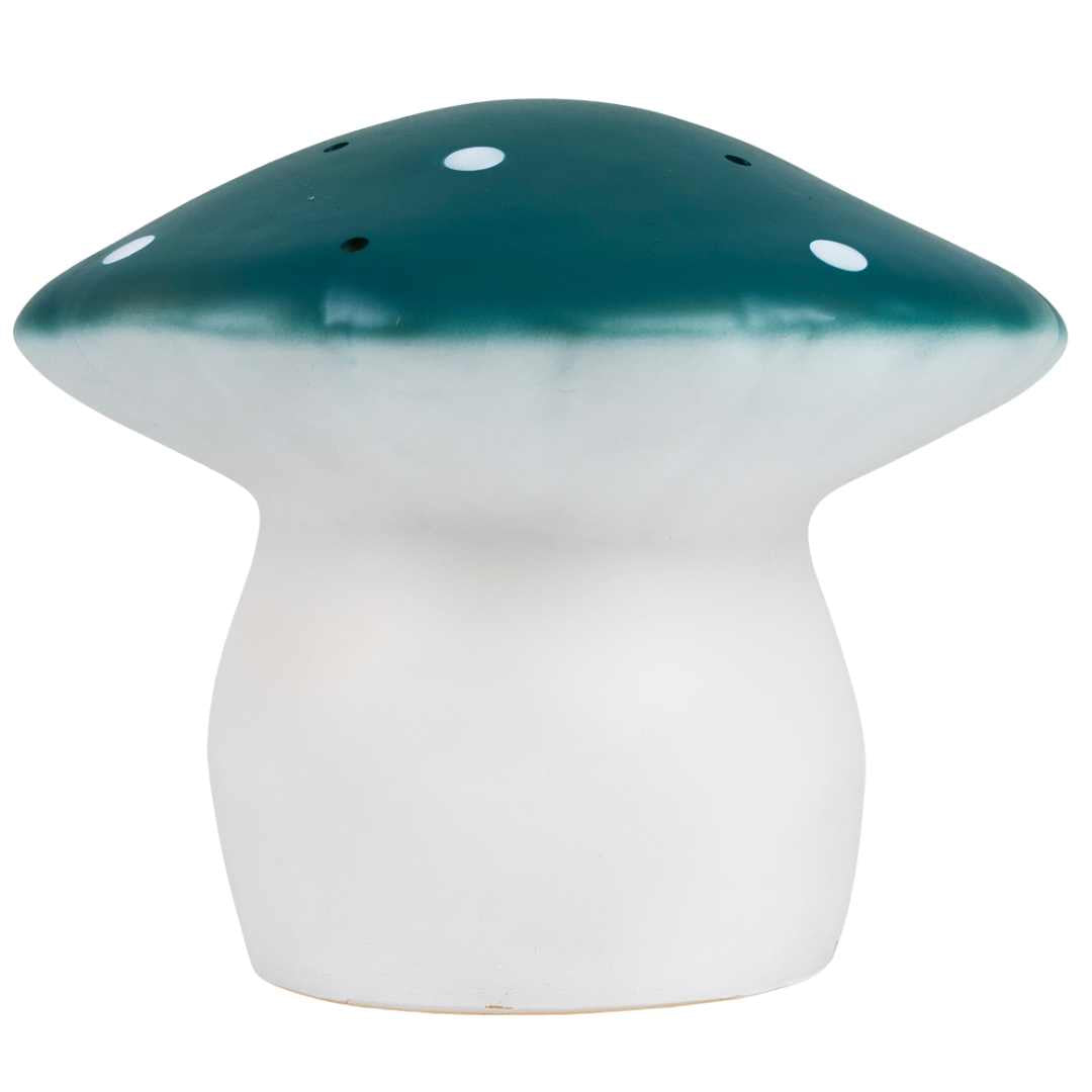 egmont toys heico lamp vliegenzwam - natuurlijk blauwgroen - 20 cm
