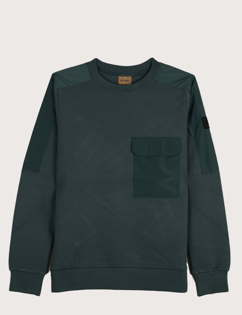 MOS MOSH SWEAT HOMME JAYSON DÉTAIL POCHE KAKI FONCÉ