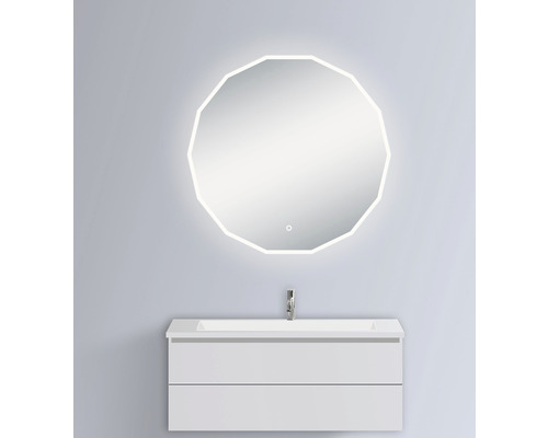 LED-lichtspiegel DSK Silver Pure 80 cm met aanraaksensor
