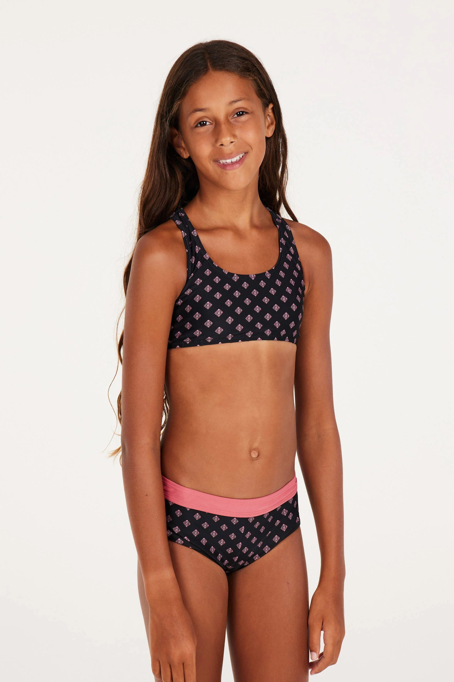 Protest crop bikini PRTMIRROR JR zwart/roze