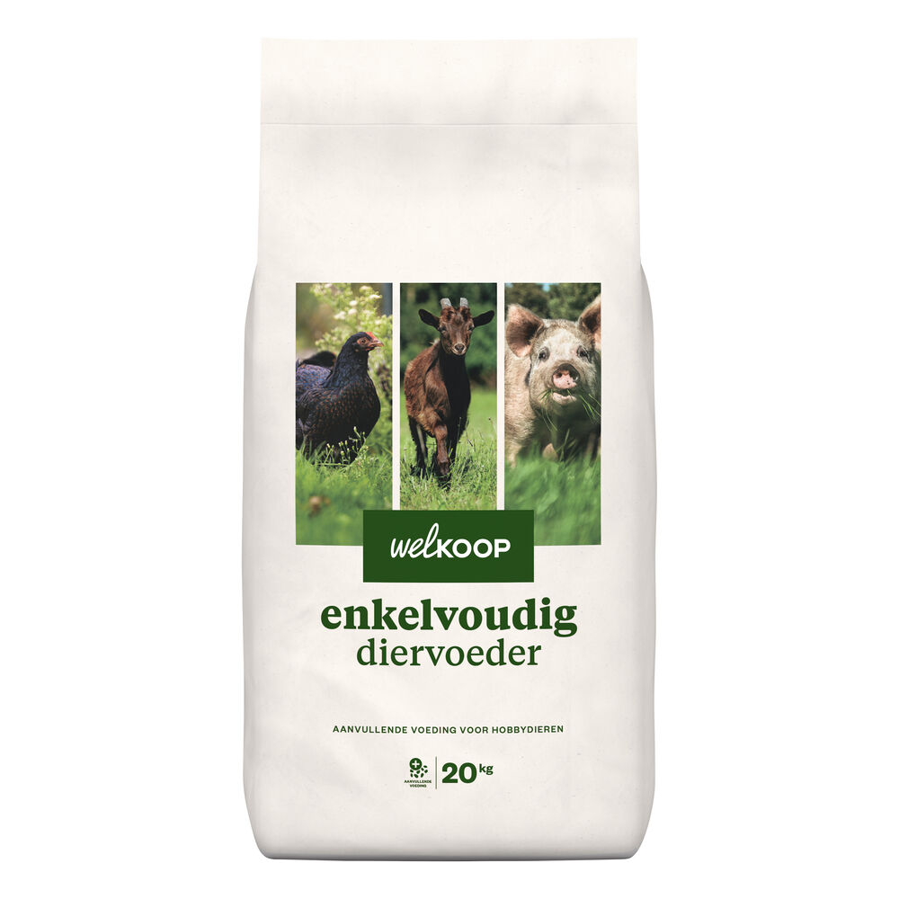 Welkoop Enkelvoudig diervoeder Gebroken Mais - Kippenvoer - Erfdiervoer - 20 Kilogram