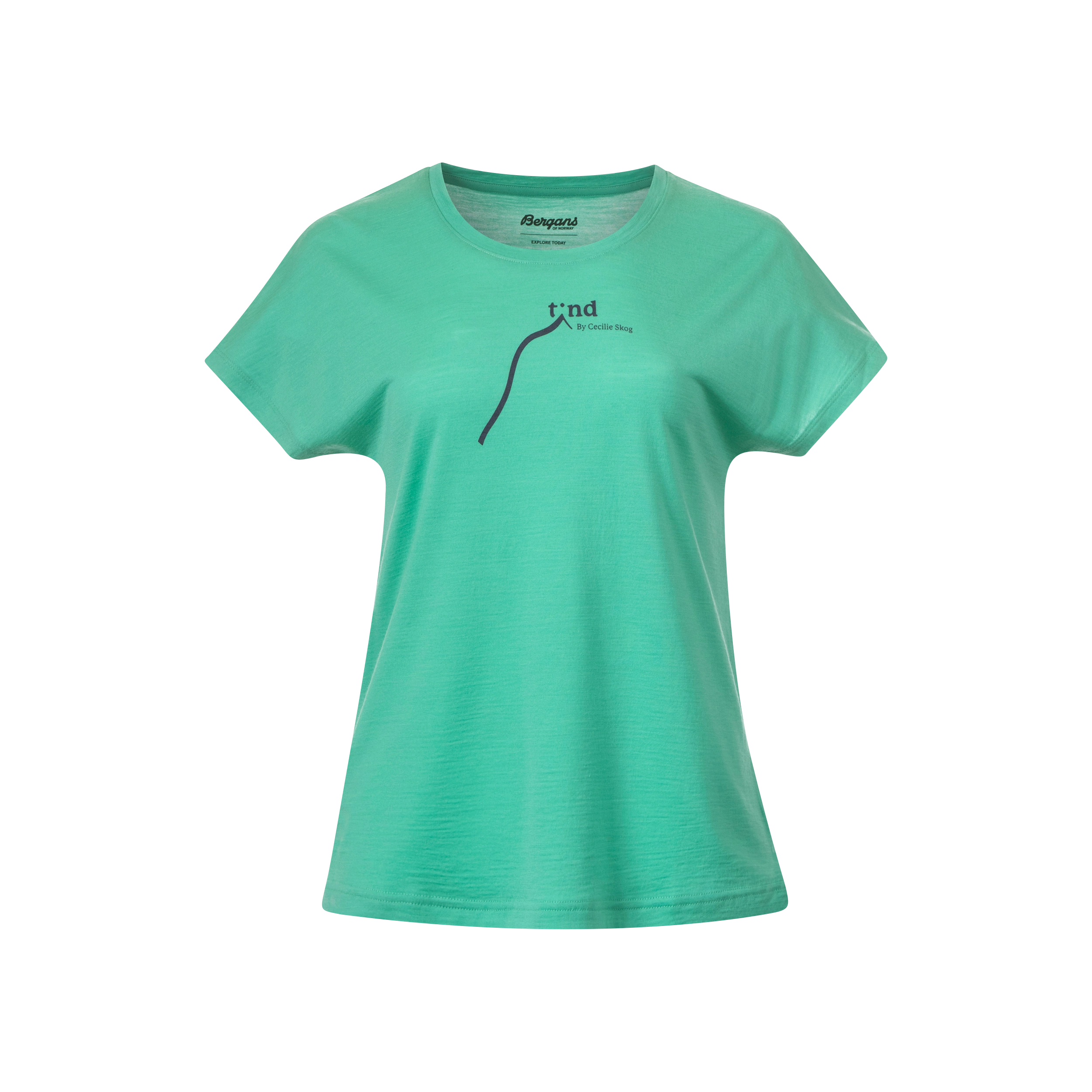 Tind Altitude Merino Tee Women Light Malachite Green