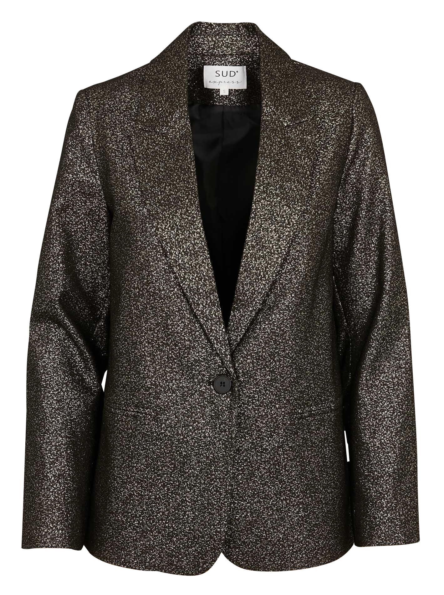 VENTURA - Veste tailleur droite en jacquard | Doré