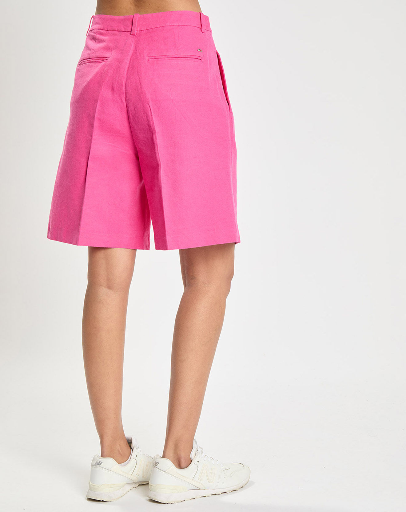 Tommy Hilfiger Short Large en Lin mélangé fuchsia