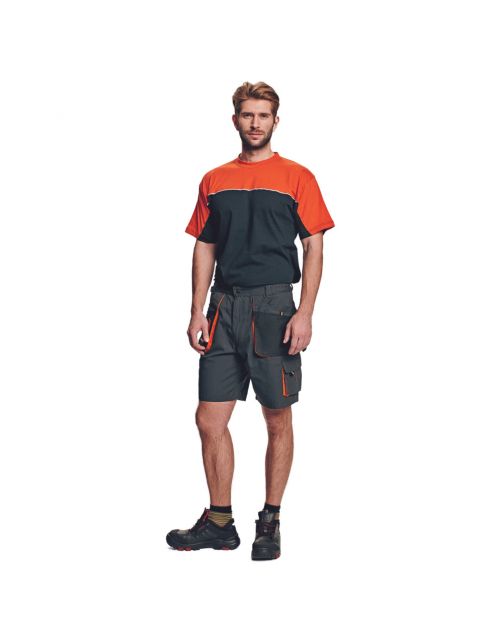 Cerva Werkshort Emerton Antraciet&Oranje - Werkkleding