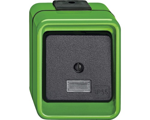 Merten 370677 Opbouw-tuimelschakelaar, wissel, IP55, groen, landbouw