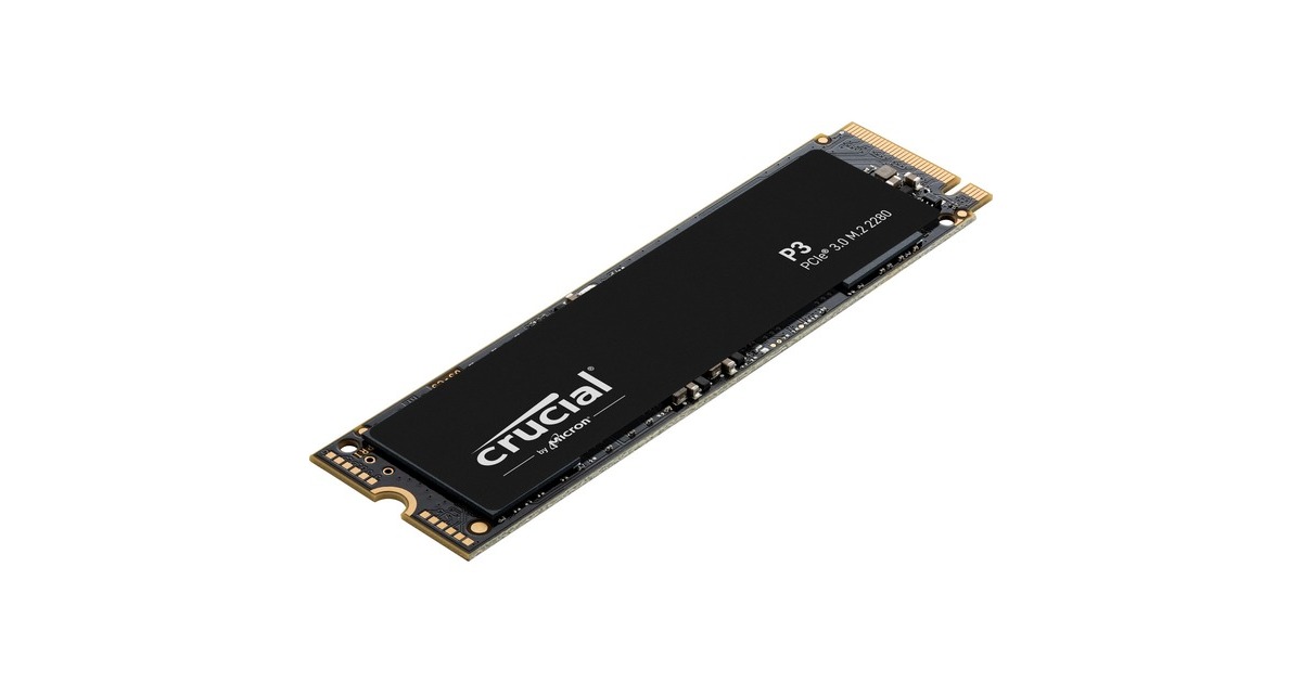 CrucialP3 1 TB SSD  (CT1000P3SSD8, PCIe 3.0 x4, NVMe, M.2 2280)