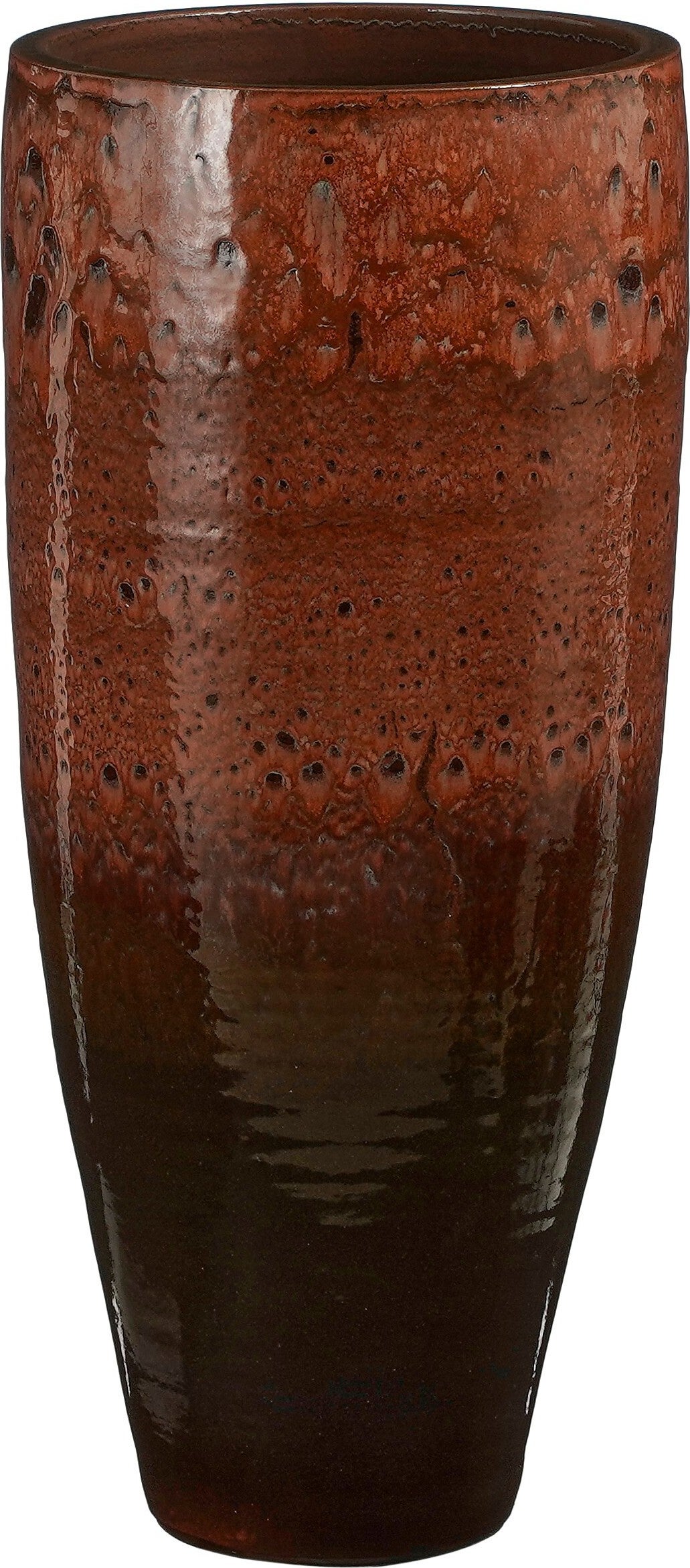 Mica Decorations bloempot Abruzzo bruin D 33 H 70 cm