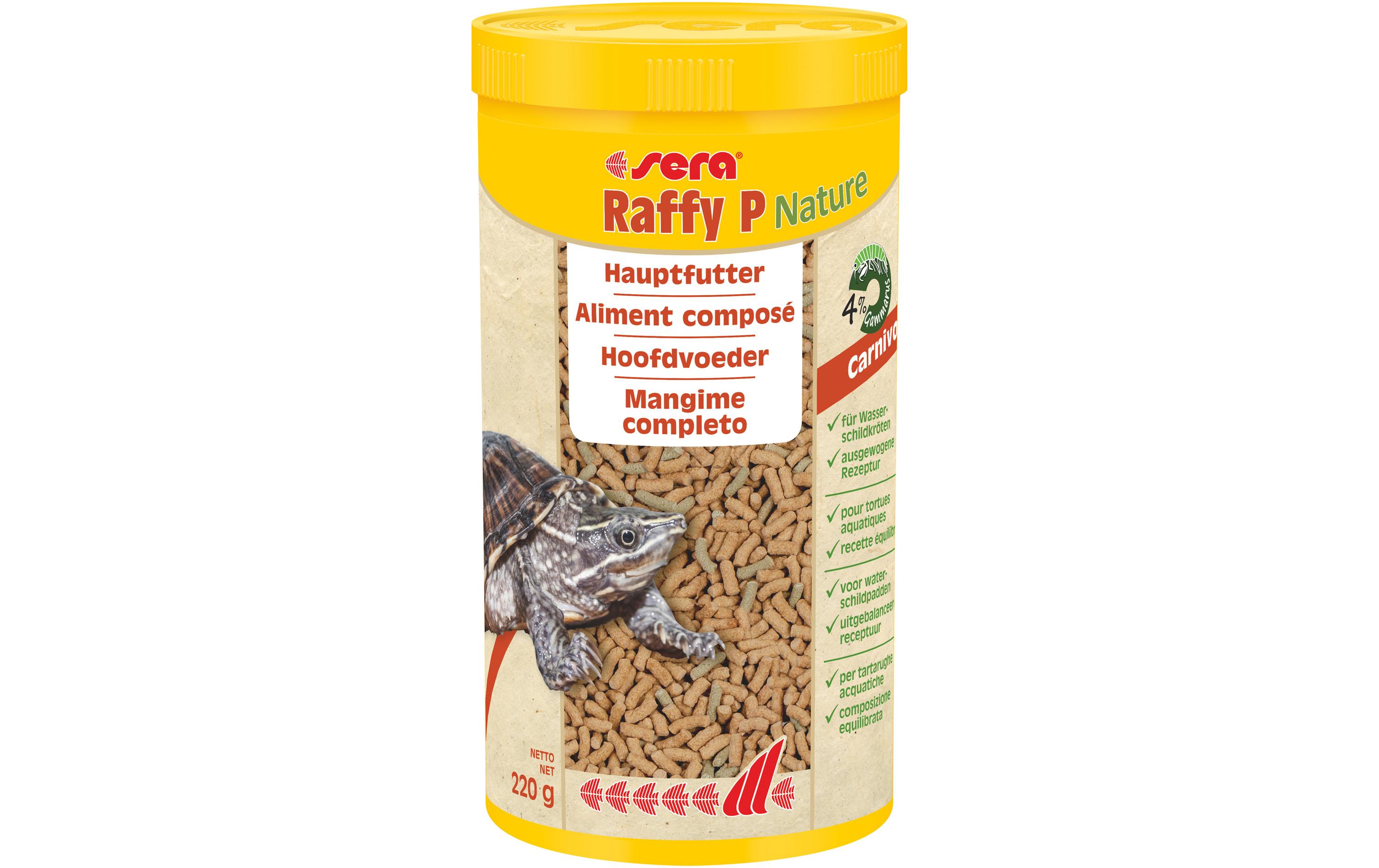 Hauptfutter Raffy P Nature, 1000 ml, 220gAlleinfuttermittel für alle Wasserschildkröten