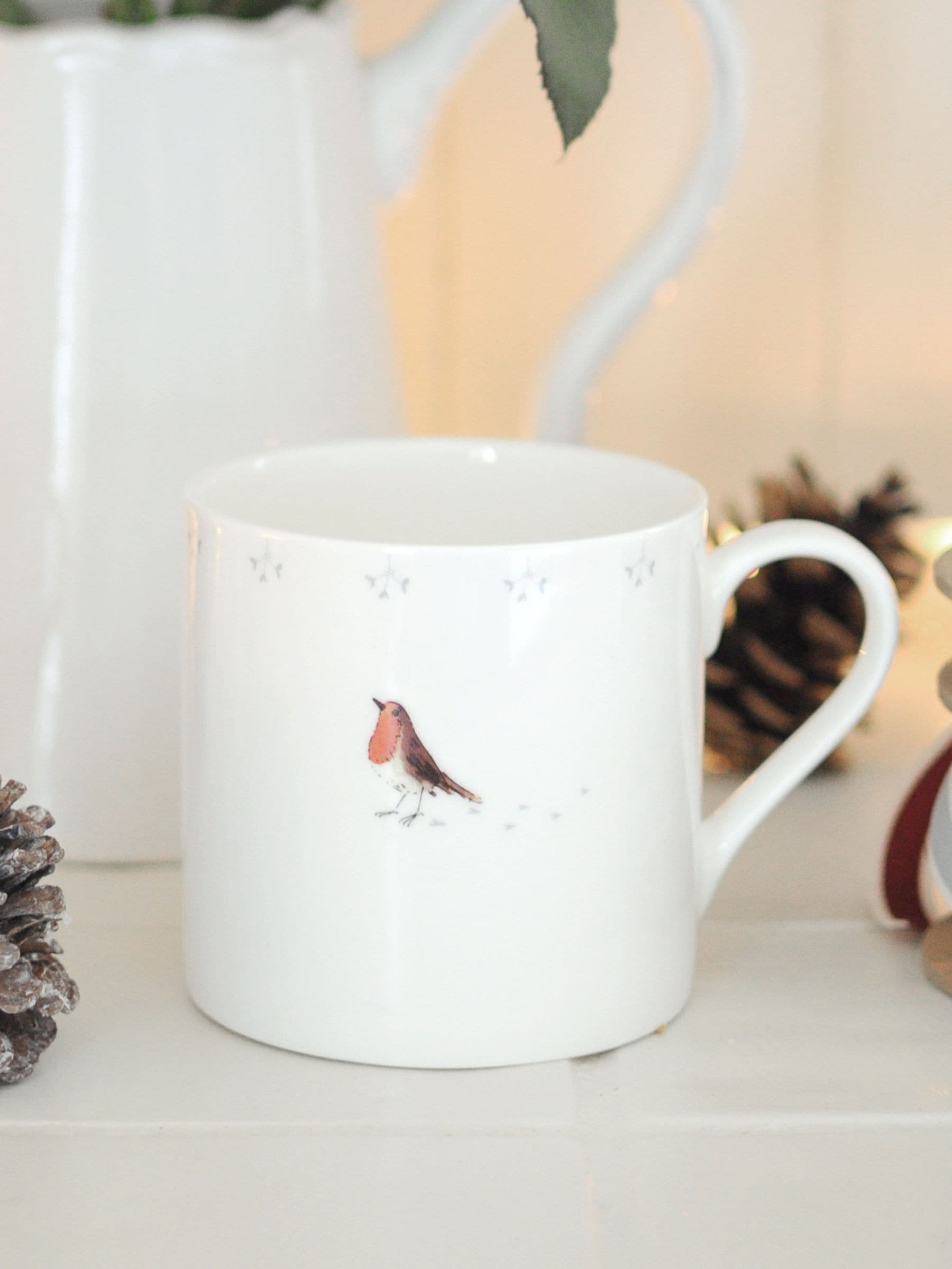 Sophie Allport Robin & Mistletoe Solo Mok