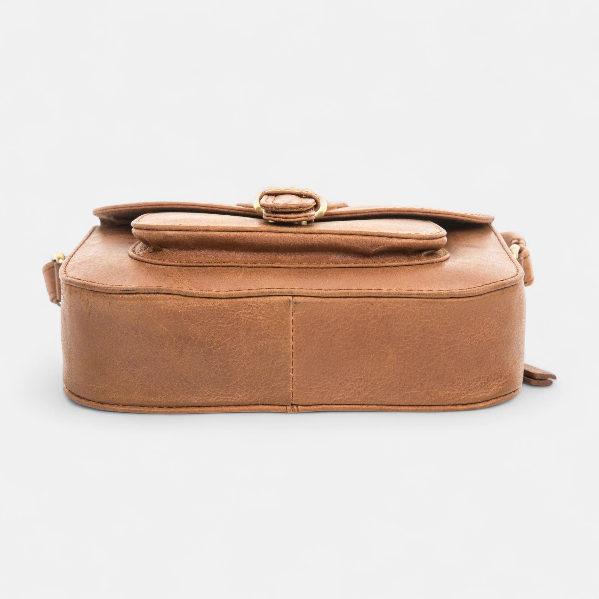 Sac bandoulière en cuir cognac