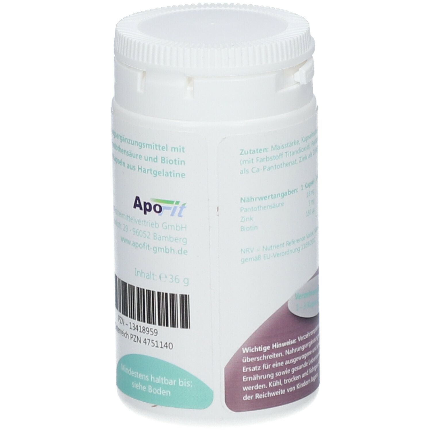 MediFit Zink 5 mg + Pantothensäure + Biotin