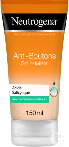 Neutrogena Anti-Boutons Gel Exfoliant Acide Salicylique Peaux À Tendance Acnéique Tube 150ml