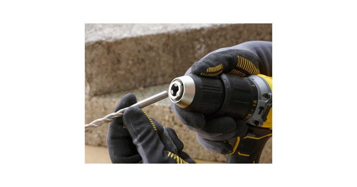 StanleyFATMAX V20 18V Brushless schroefklopboormachine  (Geel/zwart, Koffer, 2 accu's (2.0Ah) en oplader (2A) inbegrepen)